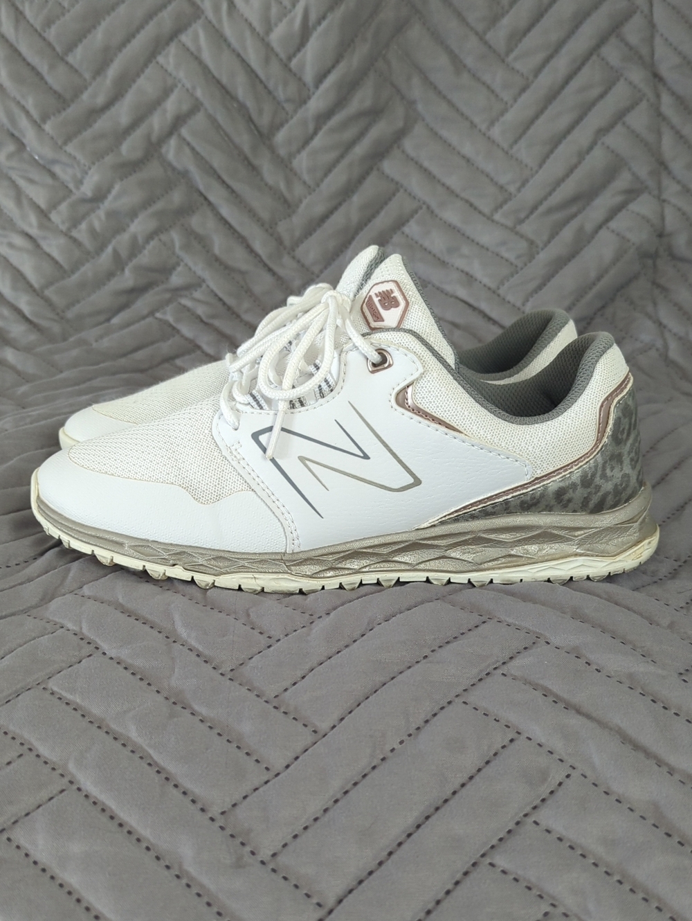 New Balance Fresh Foam LinksSL v2 Golf Shoes White Rose Gold Women's 7